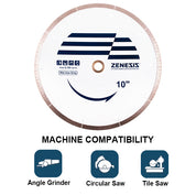 ZENESIS™ Continuous Rim Diamond Blade Machine Compatibility