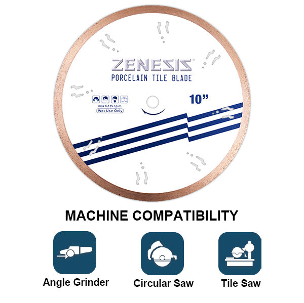 ZENESIS™ Procelain Tile Diamond Blade Machine Compatibility