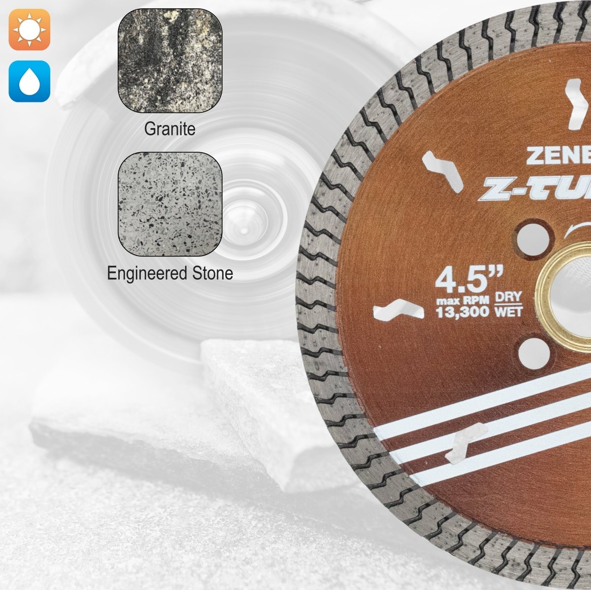 ZENESIS™ Z-TURBO Diamond Blade Applications