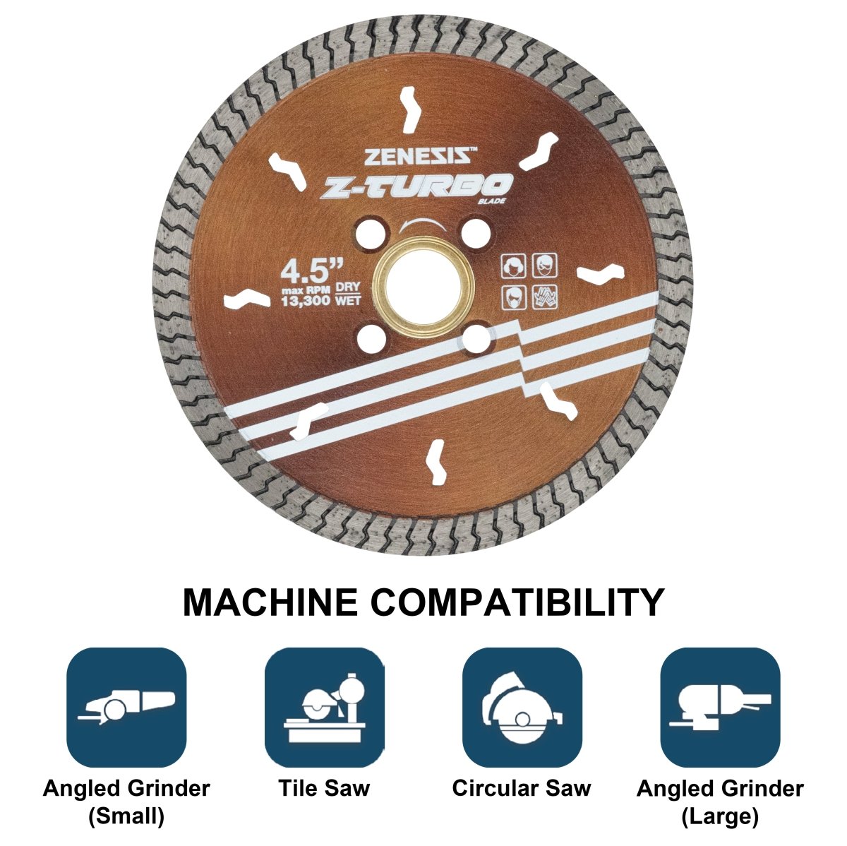 ZENESIS™ Z-TURBO Diamond Blade Machine Compatibility
